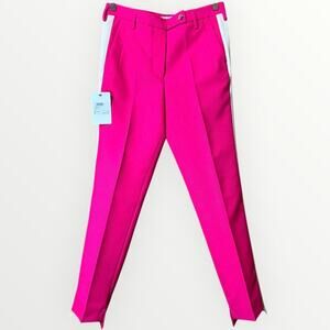 Golden Goose Venice Tuxedo Pant in Fuscia with White Stripe XS NWT